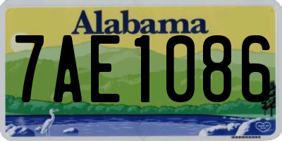 AL license plate 7AE1086