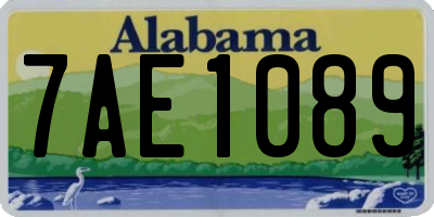 AL license plate 7AE1089