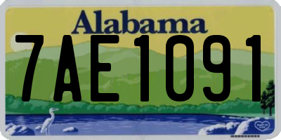 AL license plate 7AE1091