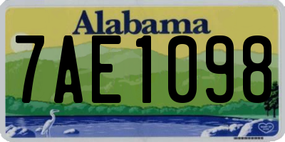 AL license plate 7AE1098