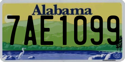 AL license plate 7AE1099