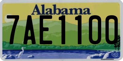 AL license plate 7AE1100
