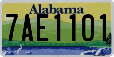 AL license plate 7AE1101