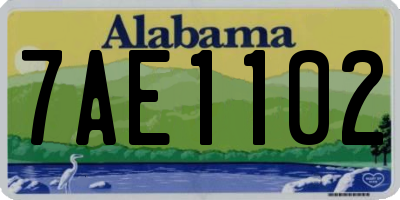 AL license plate 7AE1102