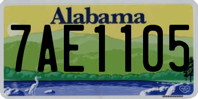 AL license plate 7AE1105