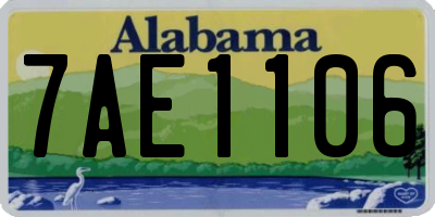 AL license plate 7AE1106