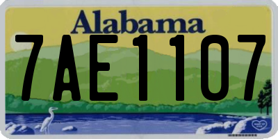AL license plate 7AE1107
