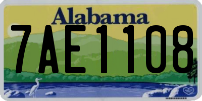 AL license plate 7AE1108