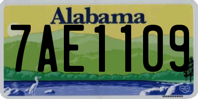AL license plate 7AE1109
