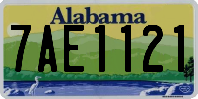 AL license plate 7AE1121