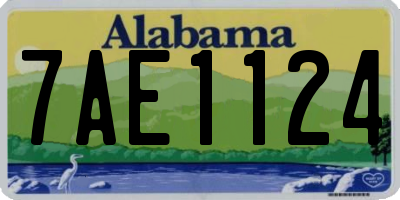 AL license plate 7AE1124
