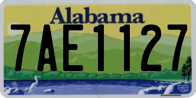 AL license plate 7AE1127