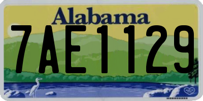AL license plate 7AE1129