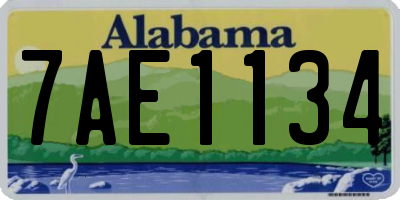 AL license plate 7AE1134