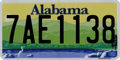 AL license plate 7AE1138