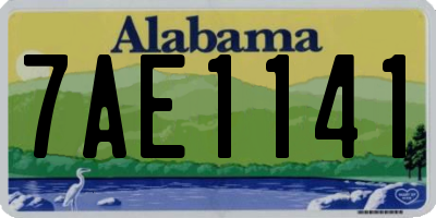 AL license plate 7AE1141