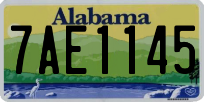 AL license plate 7AE1145