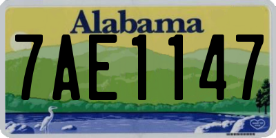 AL license plate 7AE1147