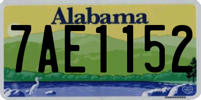 AL license plate 7AE1152