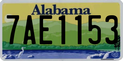 AL license plate 7AE1153