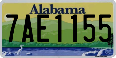 AL license plate 7AE1155