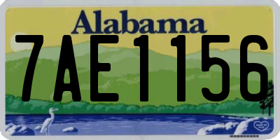 AL license plate 7AE1156
