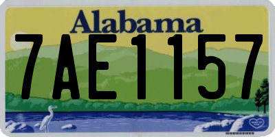 AL license plate 7AE1157