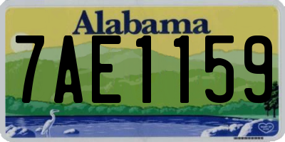 AL license plate 7AE1159
