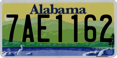 AL license plate 7AE1162