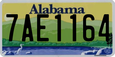 AL license plate 7AE1164