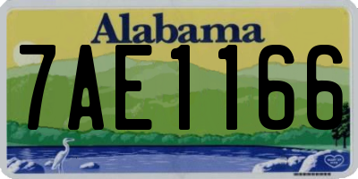 AL license plate 7AE1166