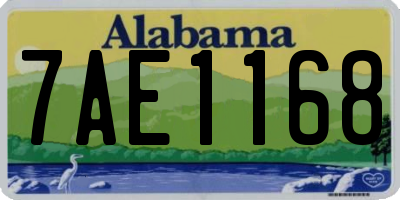 AL license plate 7AE1168