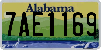 AL license plate 7AE1169