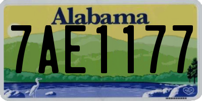 AL license plate 7AE1177
