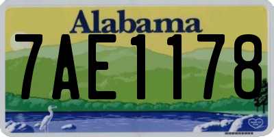 AL license plate 7AE1178