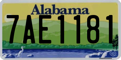 AL license plate 7AE1181