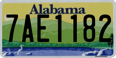 AL license plate 7AE1182