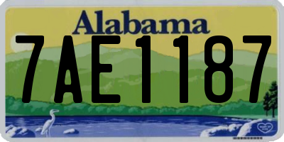 AL license plate 7AE1187