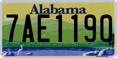 AL license plate 7AE1190