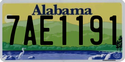 AL license plate 7AE1191