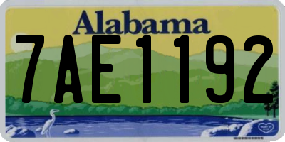AL license plate 7AE1192
