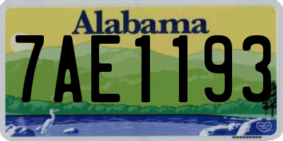 AL license plate 7AE1193