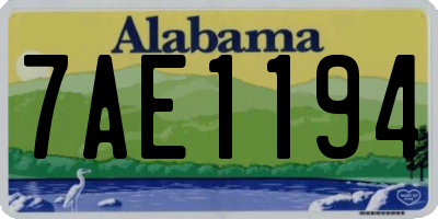 AL license plate 7AE1194