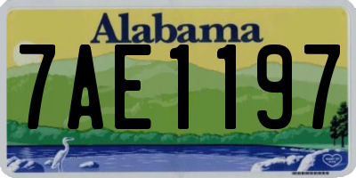 AL license plate 7AE1197