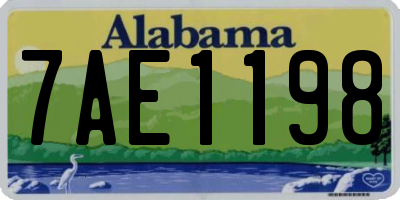AL license plate 7AE1198