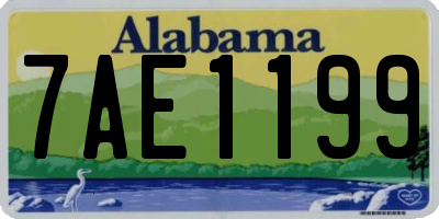 AL license plate 7AE1199