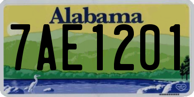 AL license plate 7AE1201