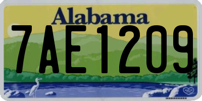 AL license plate 7AE1209