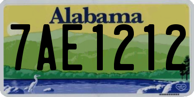 AL license plate 7AE1212