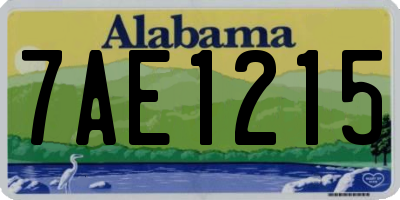 AL license plate 7AE1215